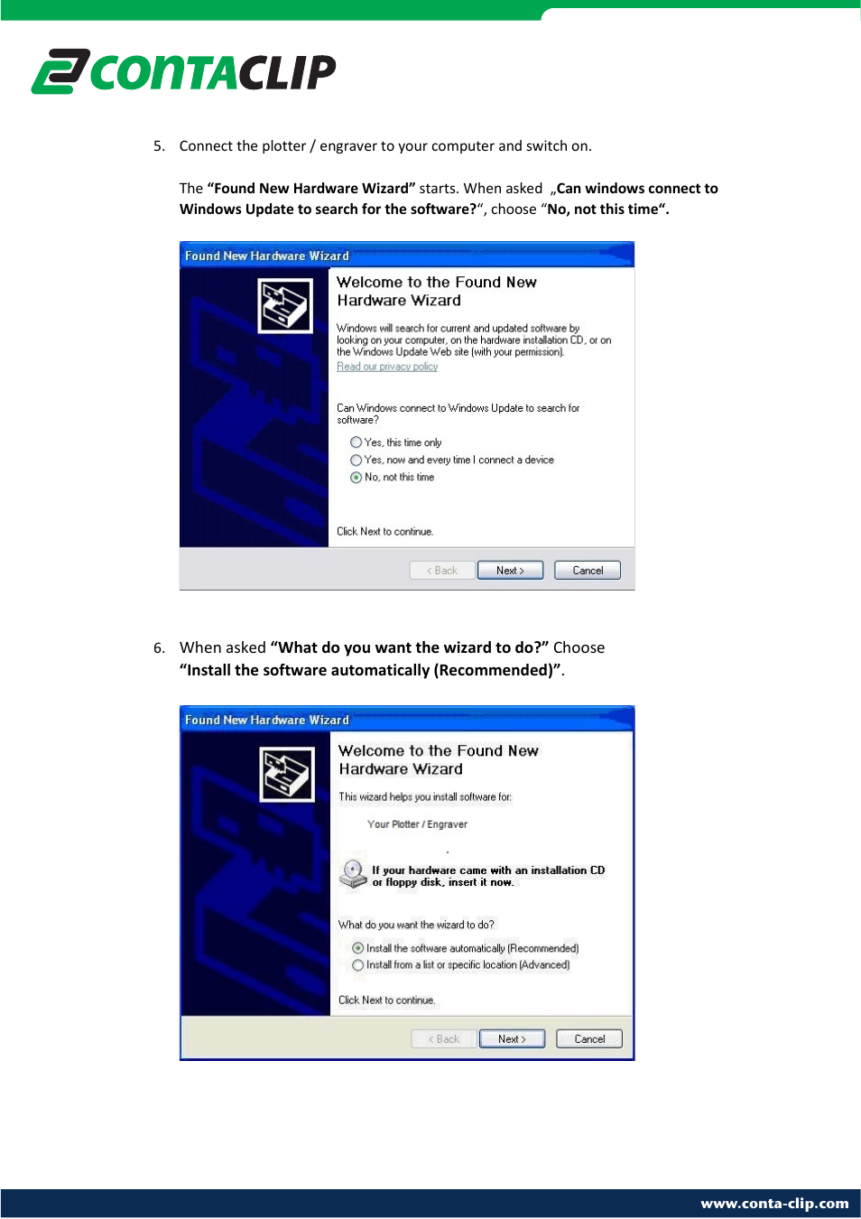CONTA-CLIP EMS plotter drivers User Manual | Page 8 / 11