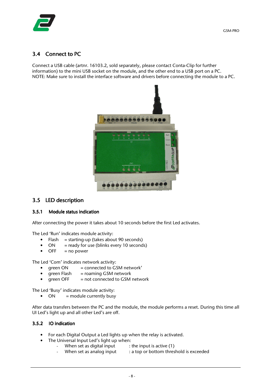 CONTA-CLIP GSM-PRO User Manual | Page 10 / 48