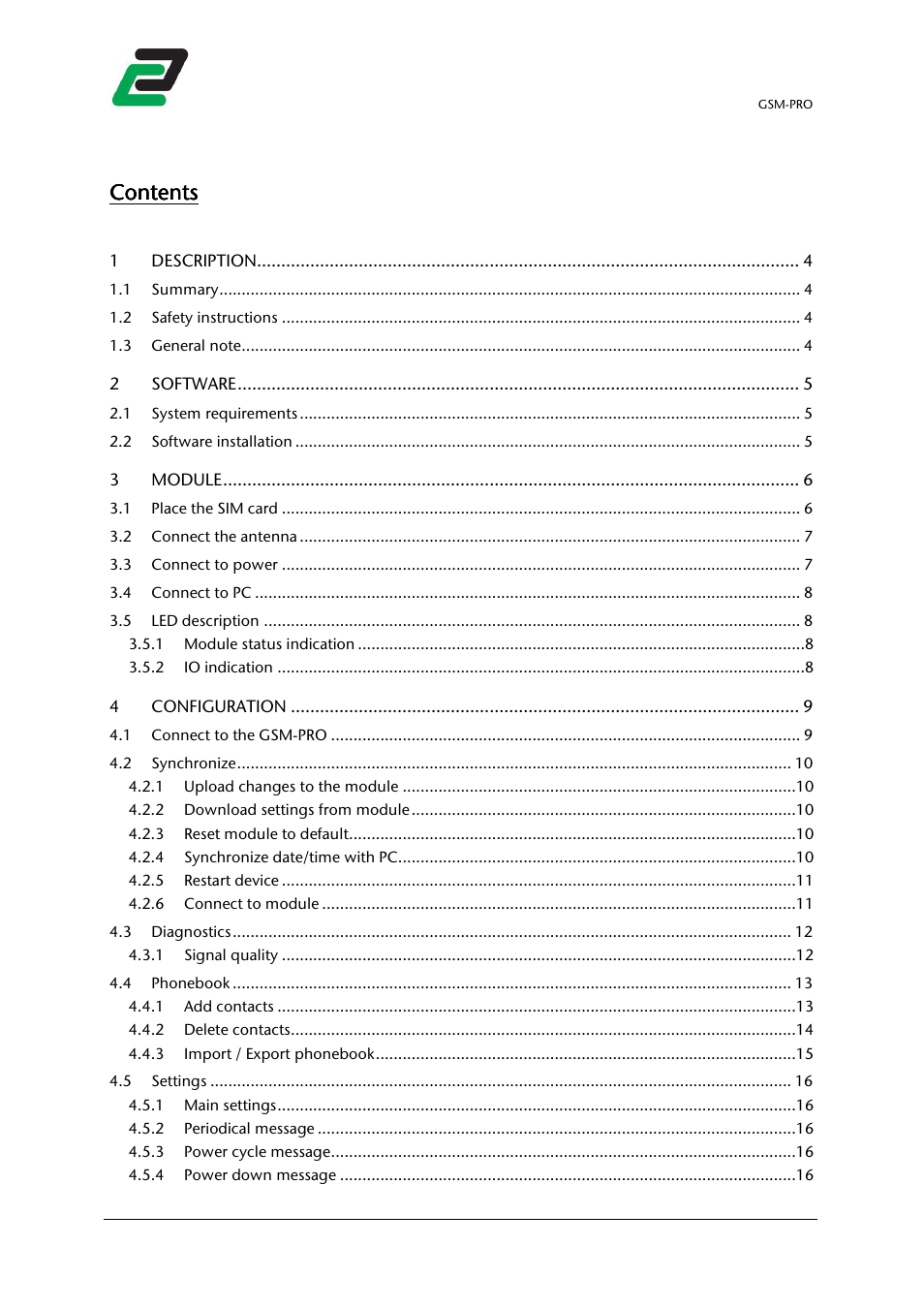CONTA-CLIP GSM-PRO User Manual | Page 2 / 48