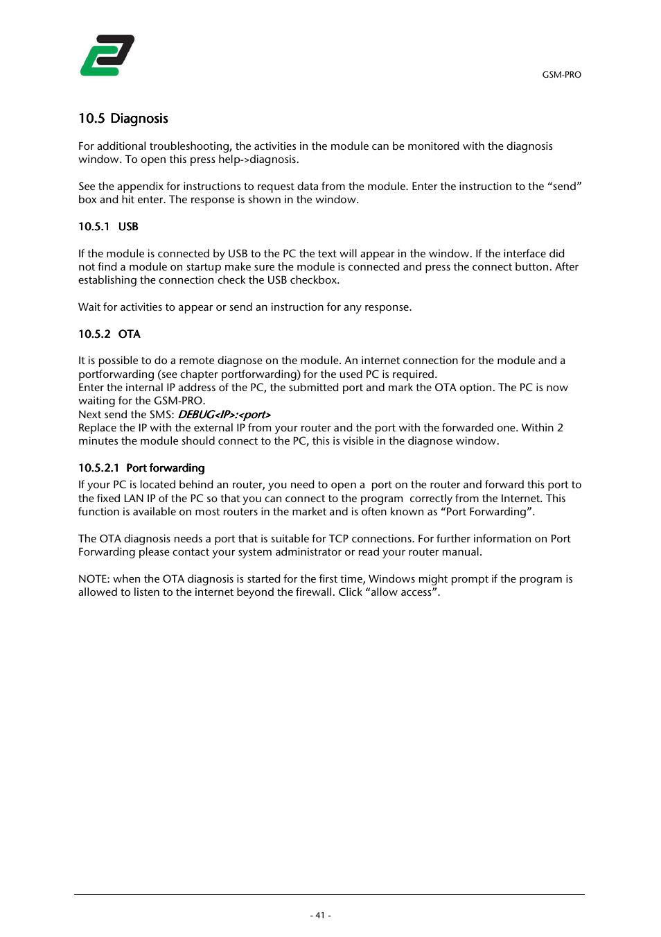 5 diagnosis diagnosis diagnosis diagnosis | CONTA-CLIP GSM-PRO User Manual | Page 43 / 48