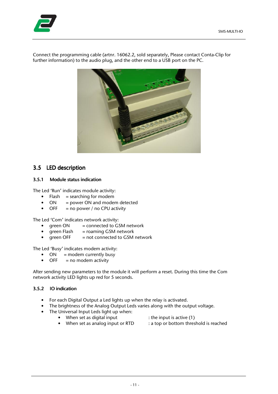 CONTA-CLIP SMS-MULTI I/O User Manual | Page 12 / 35