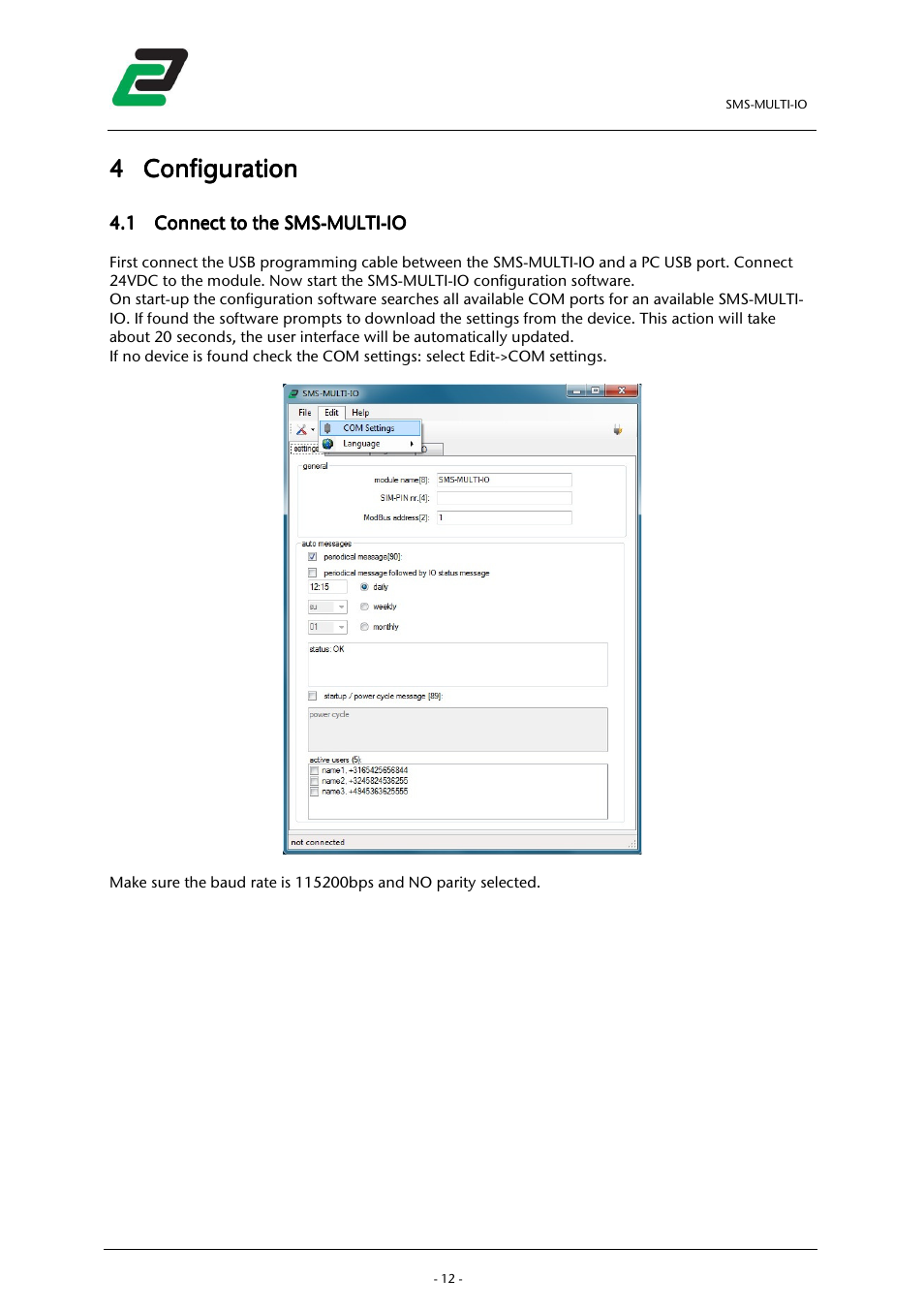 CONTA-CLIP SMS-MULTI I/O User Manual | Page 13 / 35