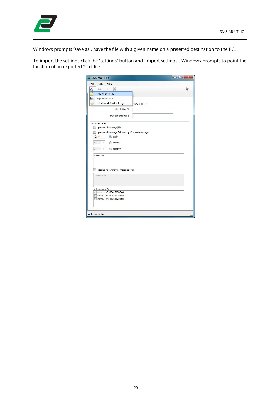 CONTA-CLIP SMS-MULTI I/O User Manual | Page 21 / 35