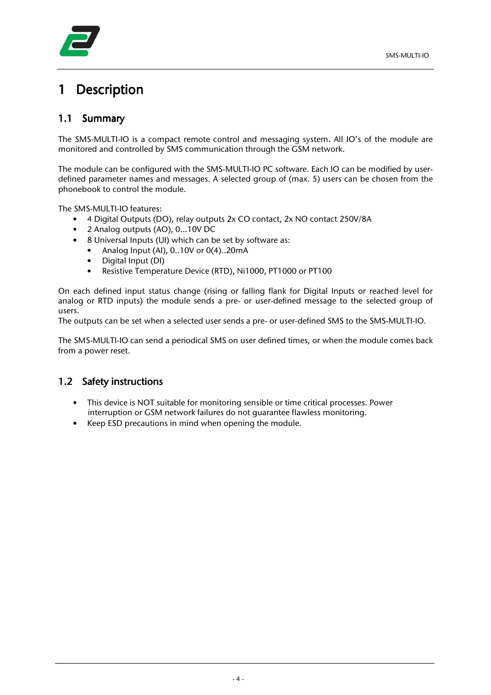 CONTA-CLIP SMS-MULTI I/O User Manual | Page 5 / 35