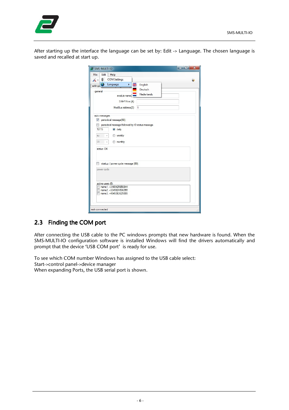 CONTA-CLIP SMS-MULTI I/O User Manual | Page 7 / 35