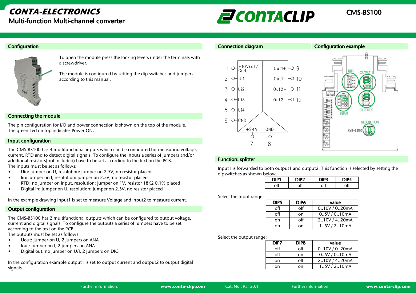 Conta-electronics | CONTA-CLIP CMS-BS 100 User Manual | Page 2 / 5