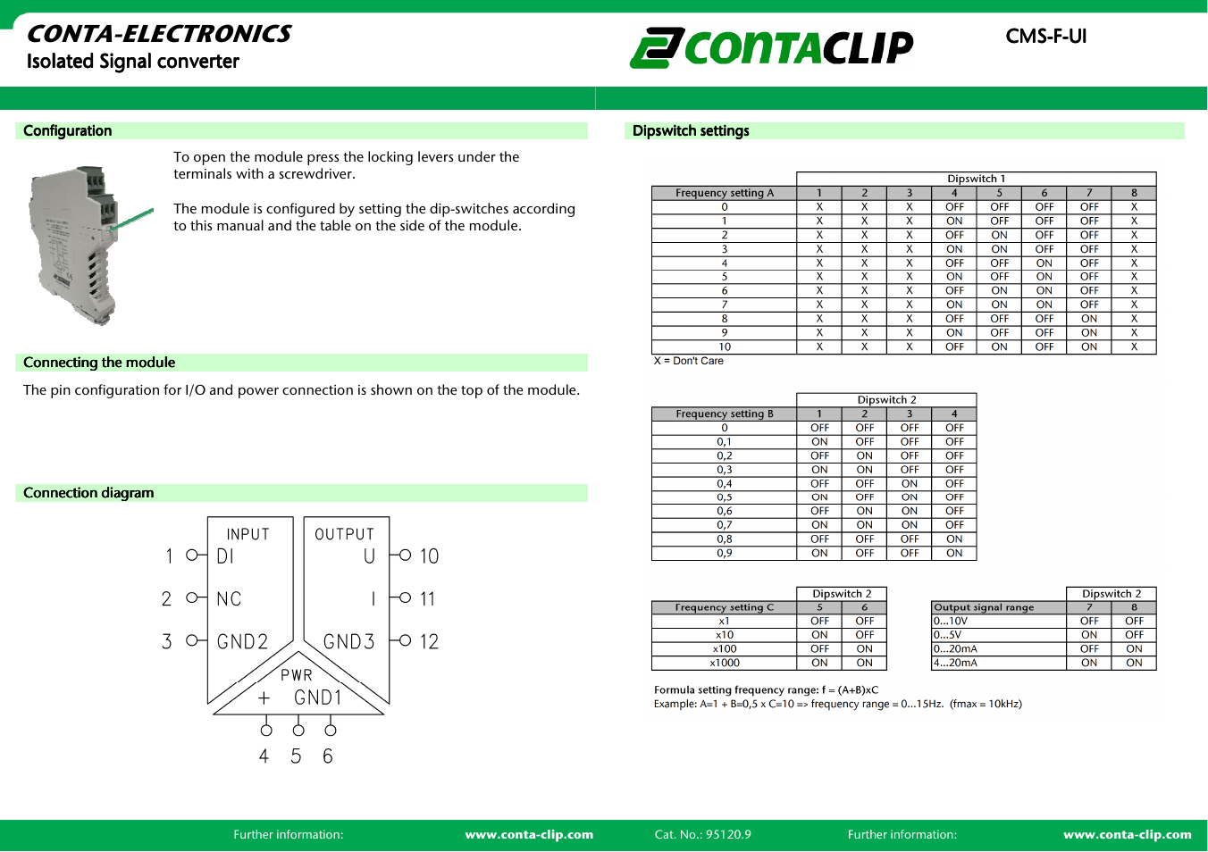 Conta-electronics | CONTA-CLIP CMS-F-UI User Manual | Page 2 / 2
