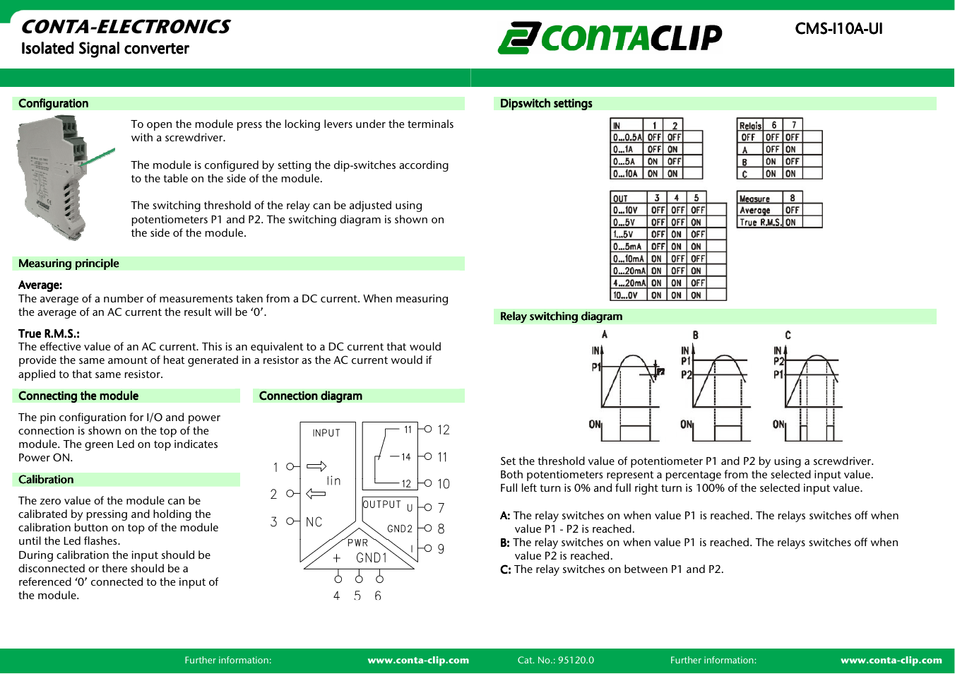 Conta-electronics | CONTA-CLIP CMS-110A-UI User Manual | Page 2 / 2