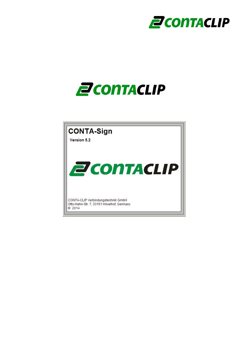 CONTA-CLIP CONTA-Sign 5.2 User Manual | 67 pages