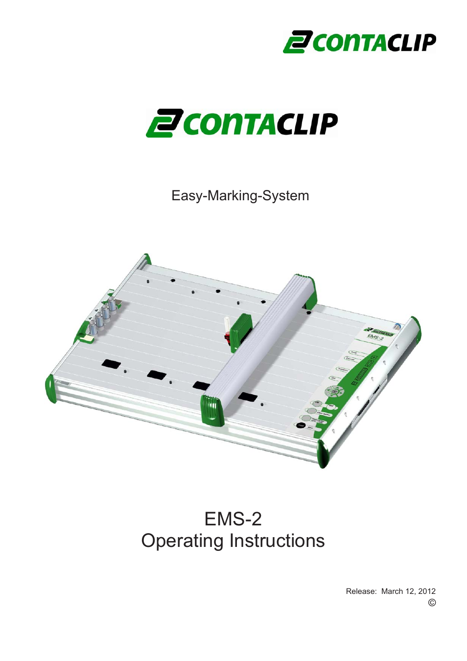 CONTA-CLIP EMS-2-Plotter-System User Manual | 16 pages