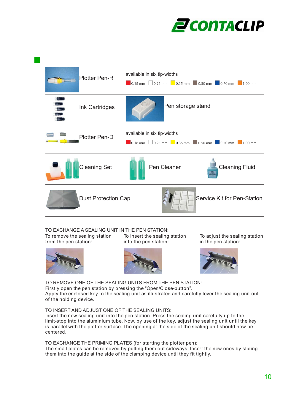 Accessories | CONTA-CLIP EMS-2-Plotter-System User Manual | Page 11 / 16