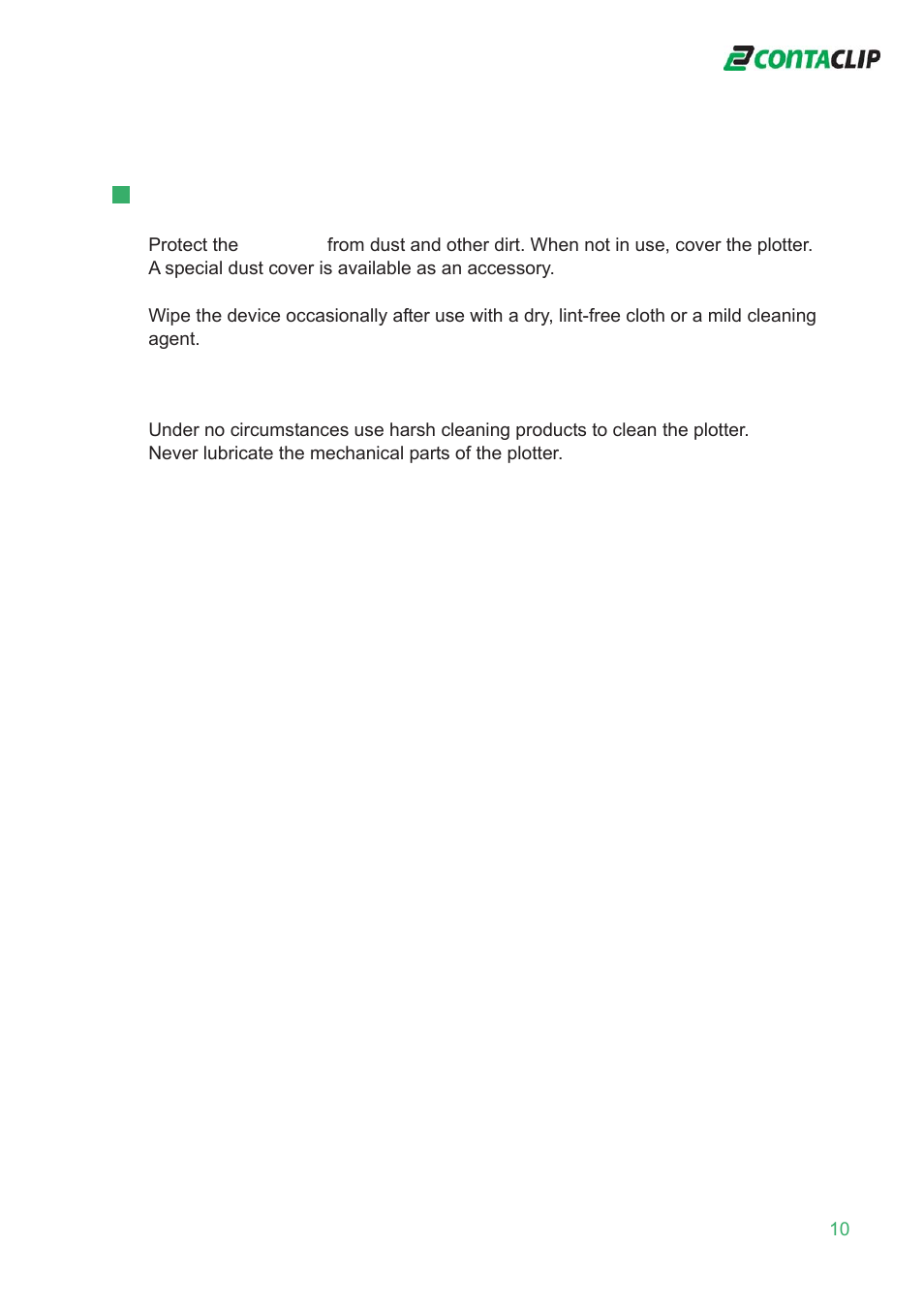 CONTA-CLIP EMS-eco-Plotter-System User Manual | Page 10 / 16