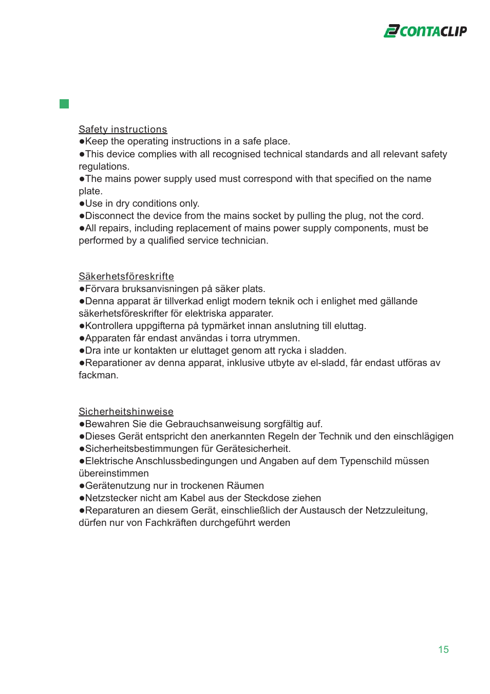 CONTA-CLIP EMS-eco-Plotter-System User Manual | Page 15 / 16