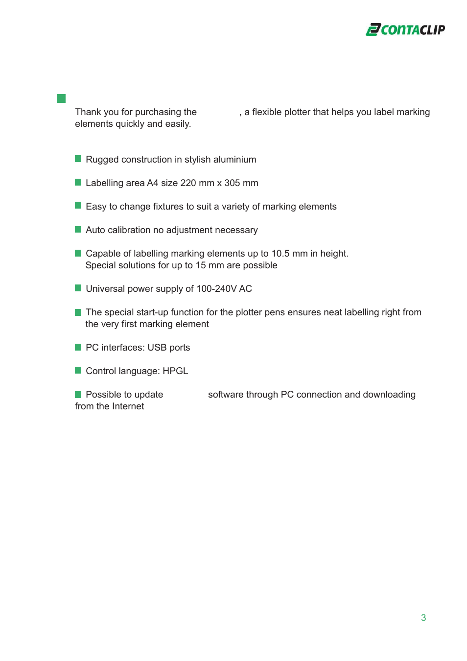 CONTA-CLIP EMS-eco-Plotter-System User Manual | Page 3 / 16