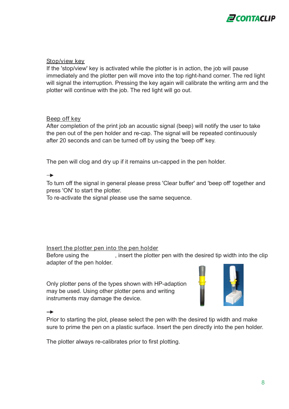 CONTA-CLIP EMS-eco-Plotter-System User Manual | Page 8 / 16