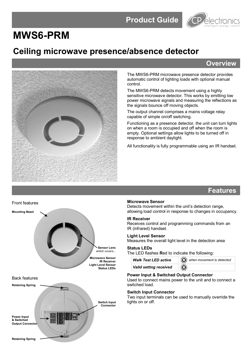 CP Electronics VITM4-MWS6-PRM User Manual | 8 pages