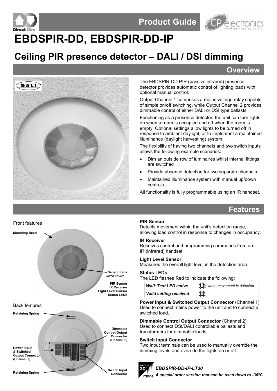 CP Electronics VITM6-EBDSPIR-DD User Manual | 12 pages