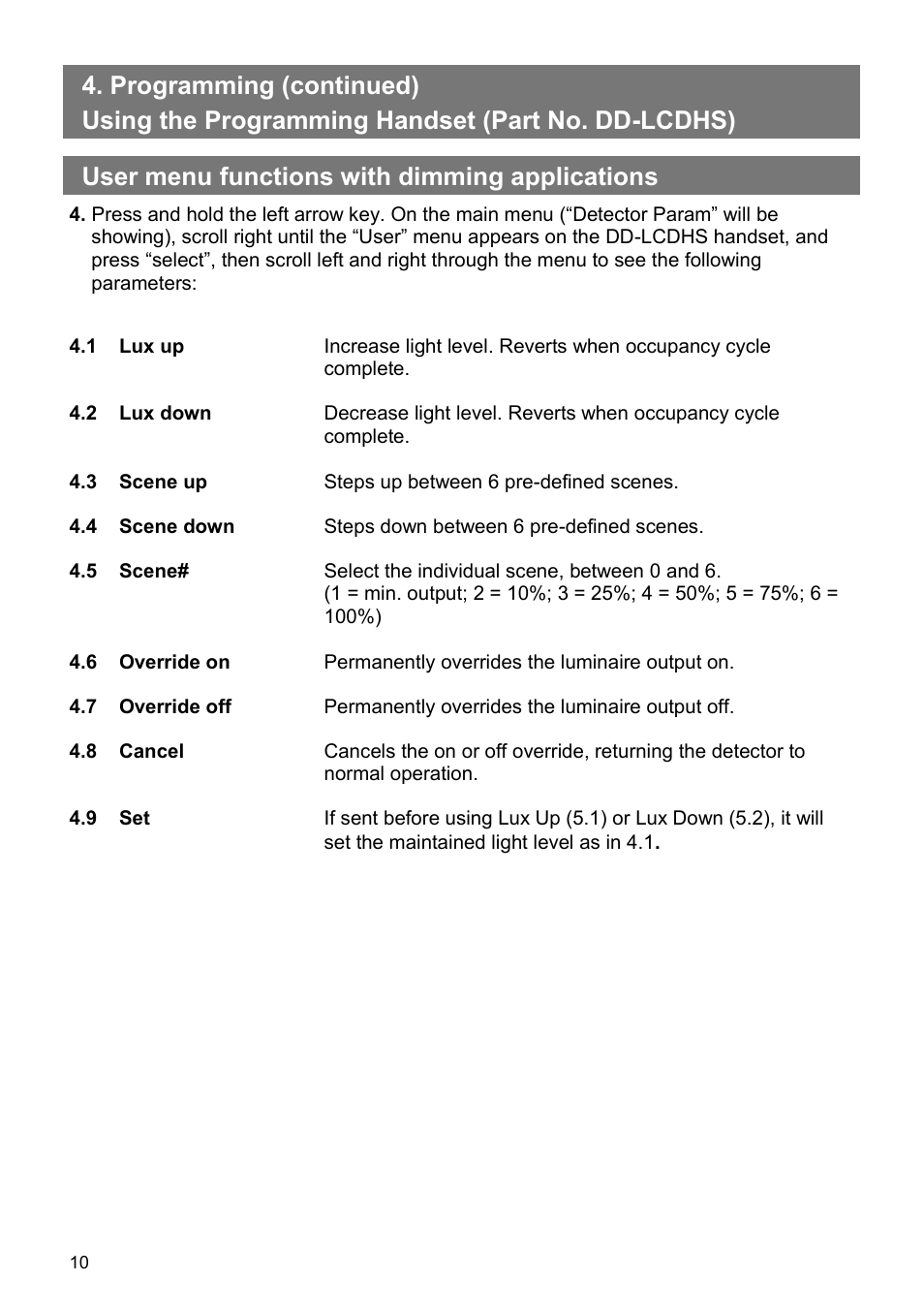 Programming (continued) | CP Electronics VITP-IR User Manual | Page 10 / 12