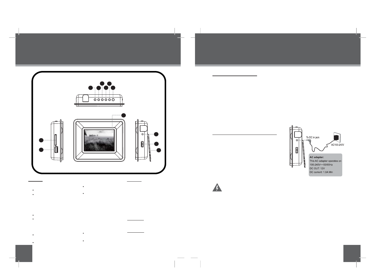 Location of controls, Getting started | COBY electronic DP-352 CT User Manual | Page 6 / 10