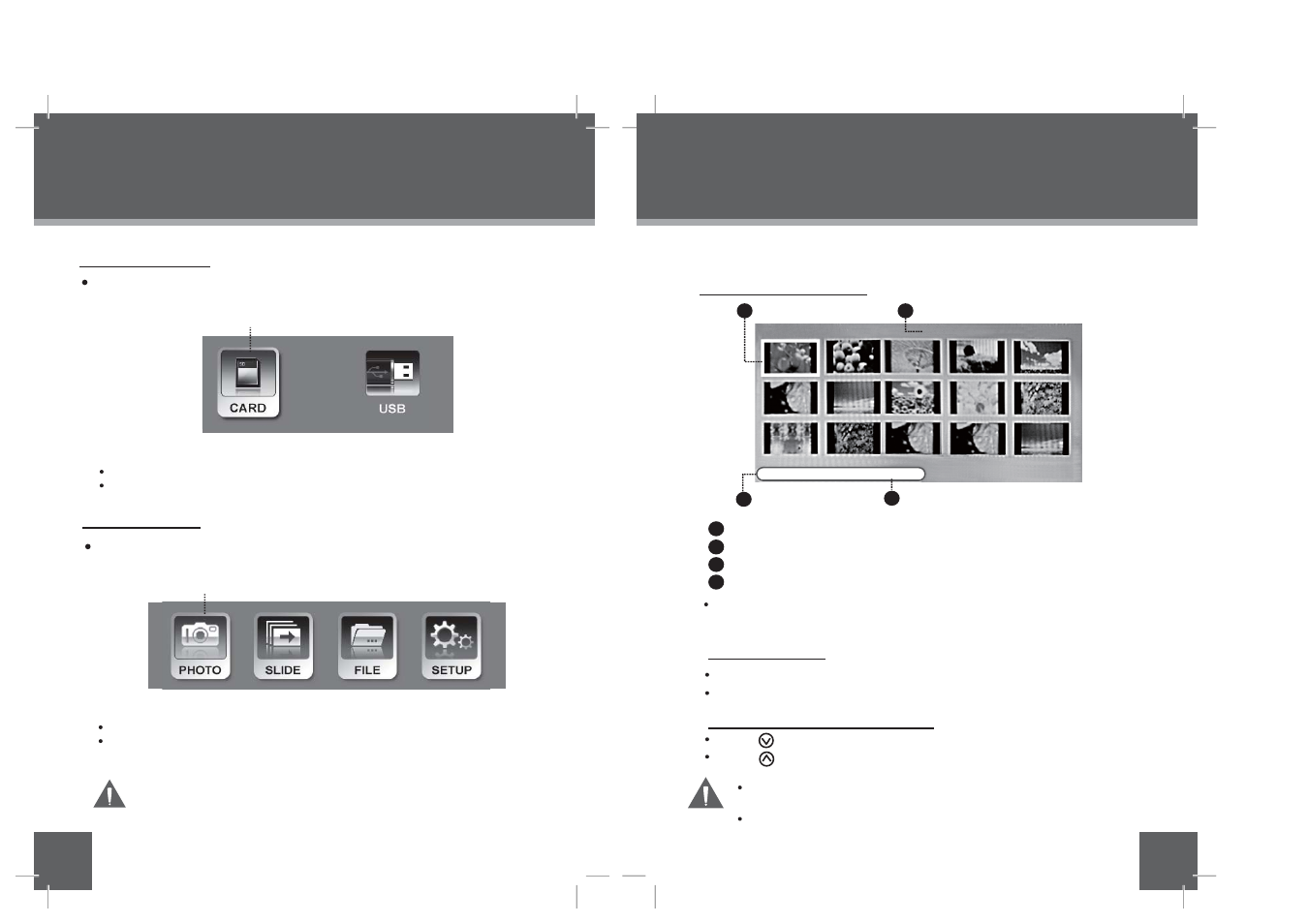 Getting started, Photo & slide show mode | COBY electronic DP-352 CT User Manual | Page 7 / 10