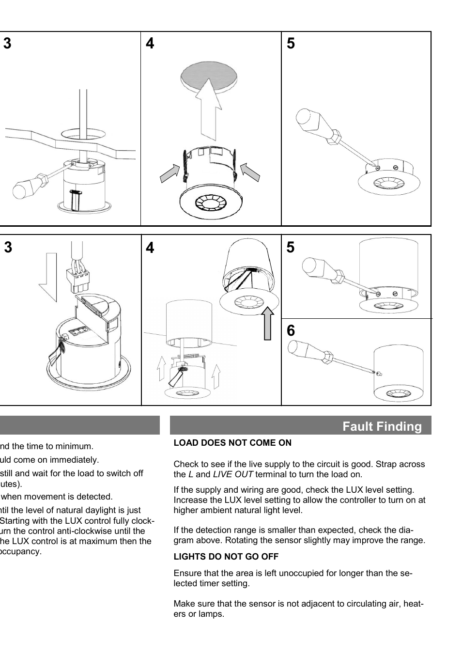 Installation, Fault finding | CP Electronics EBDSPIR User Manual | Page 3 / 4