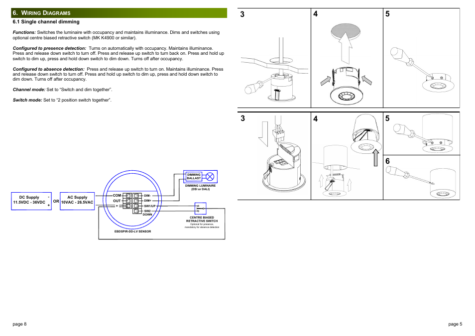 4 single channel switching | CP Electronics EBDSPIR-DD-LV User Manual | Page 5 / 6