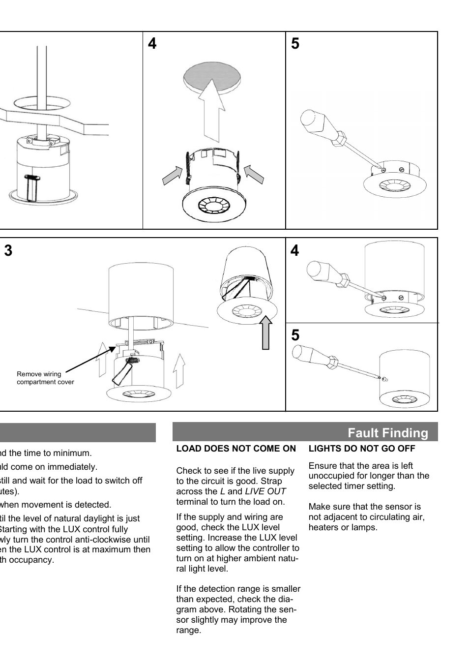 Installation, Fault finding | CP Electronics EBDSPIR-L3 User Manual | Page 3 / 4