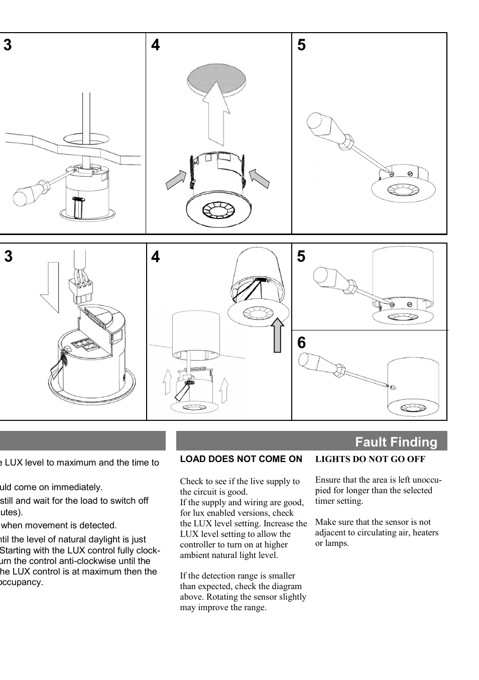Installation, Fault finding | CP Electronics EBDSPIR-VFC User Manual | Page 3 / 4