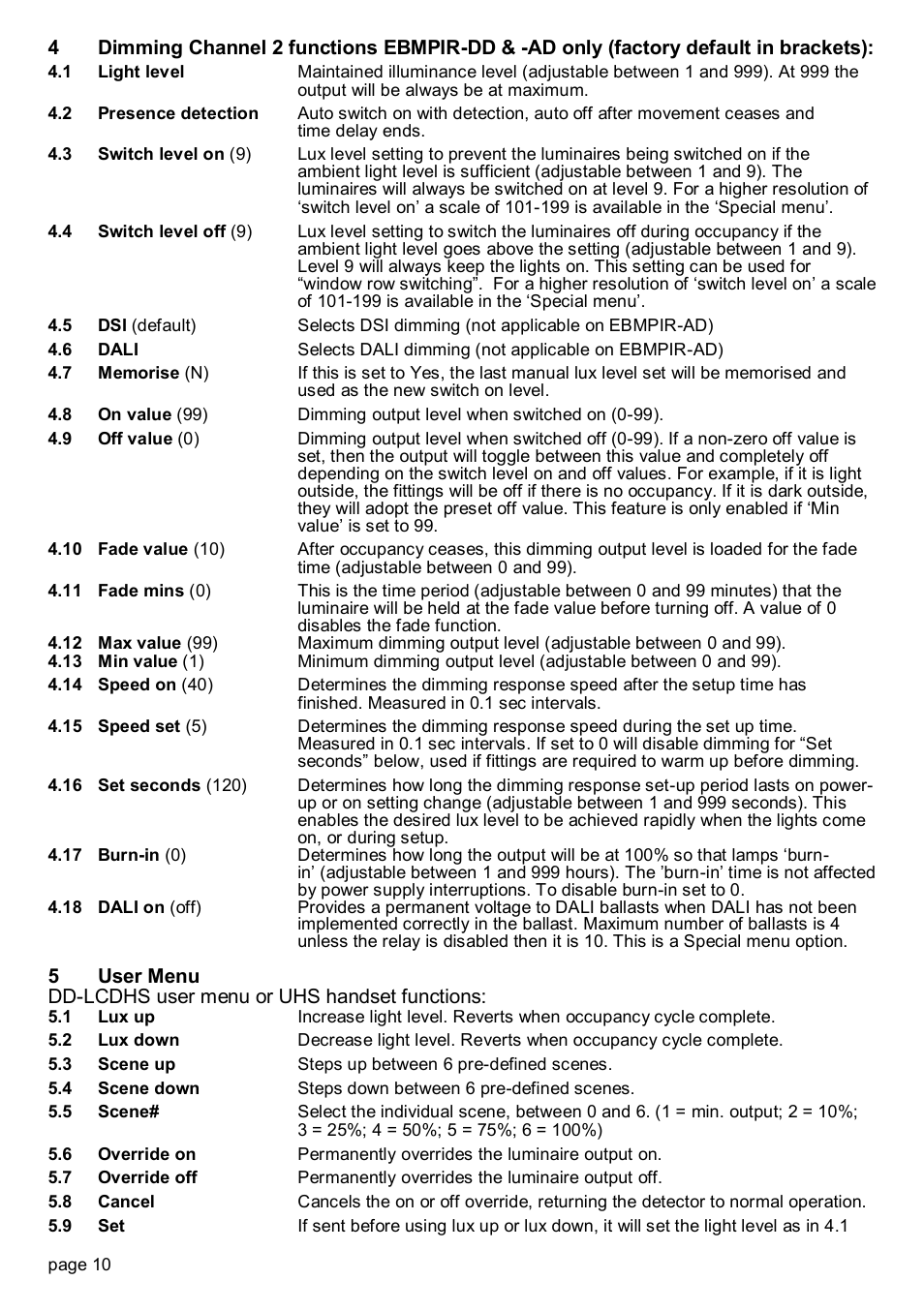 CP Electronics EBMPIR + slim line PSU User Manual | Page 10 / 12
