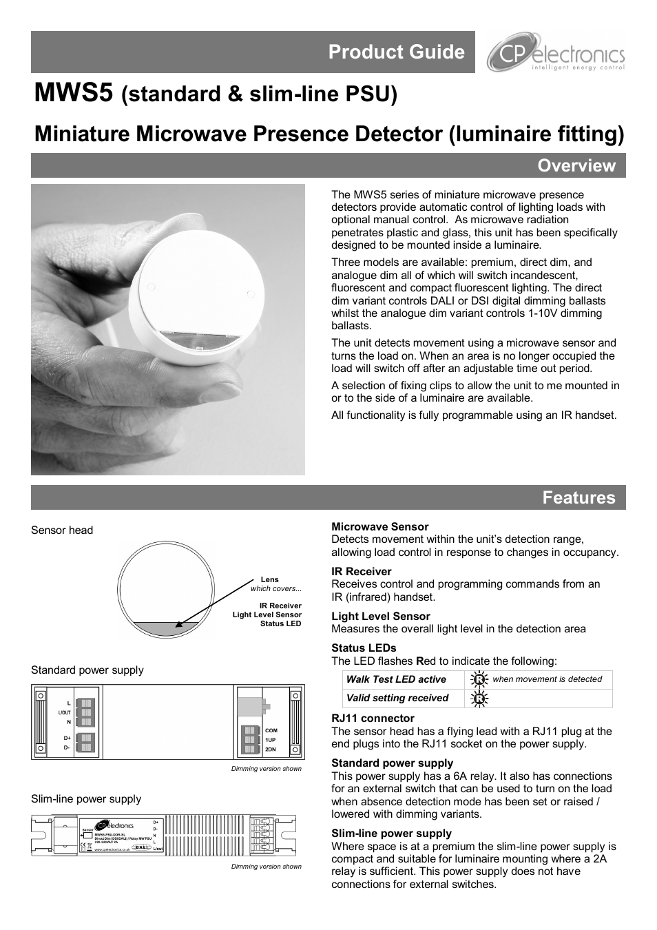 CP Electronics MWS5 User Manual | 12 pages