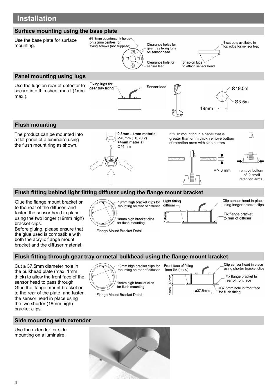 Installation | CP Electronics MWS5 User Manual | Page 4 / 12
