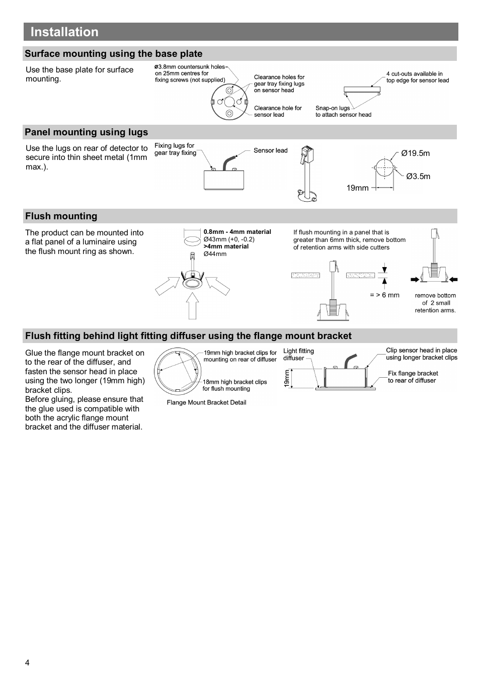 Installation | CP Electronics MWS5-SA User Manual | Page 4 / 12