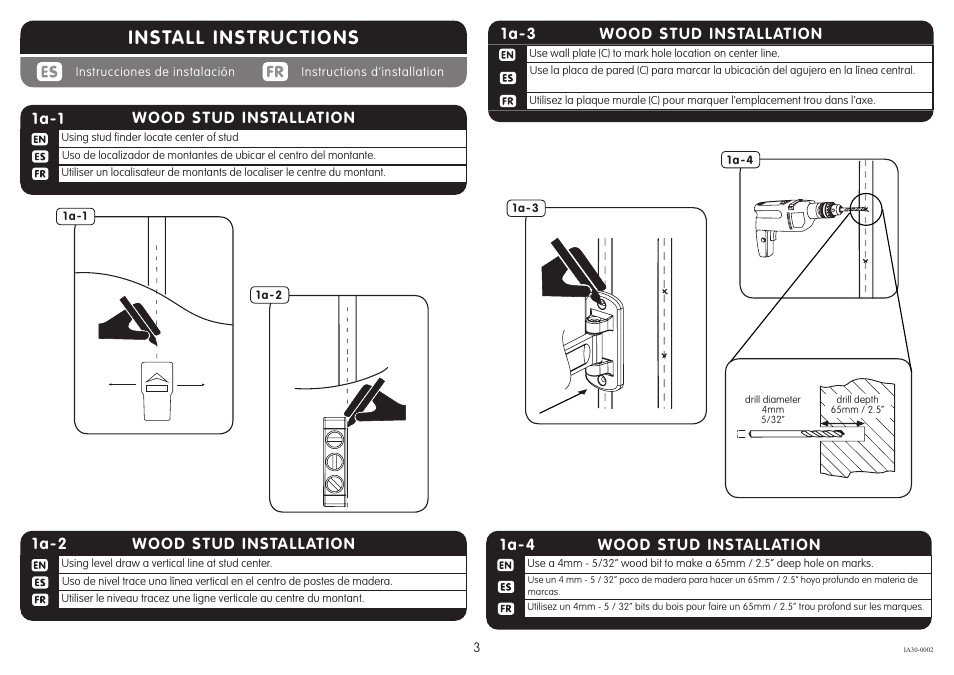 Install instructions | Crimson A30F User Manual | Page 3 / 7