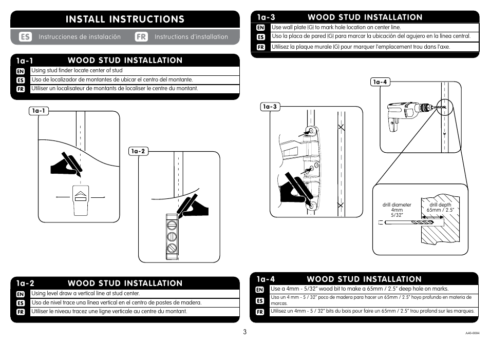 Install instructions | Crimson A40 User Manual | Page 3 / 8