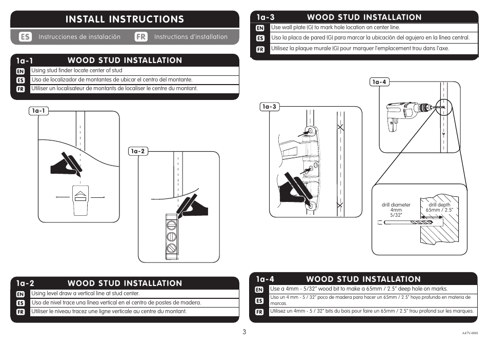 Install instructions | Crimson A47V User Manual | Page 3 / 8