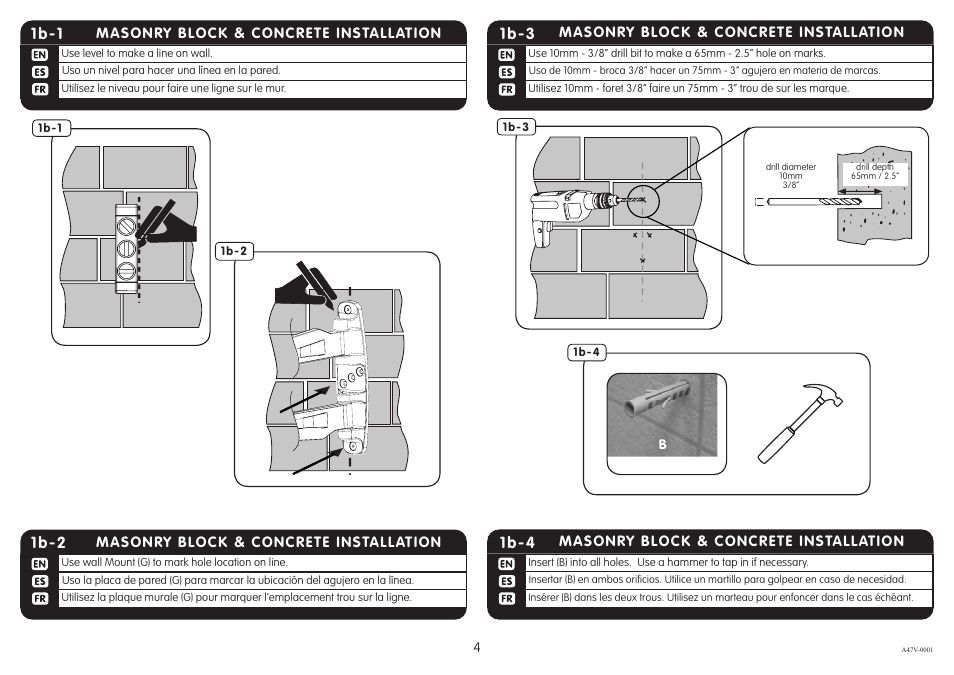 1b-1, 1b-2, 1b-3 | 1b-4 | Crimson A47V User Manual | Page 4 / 8