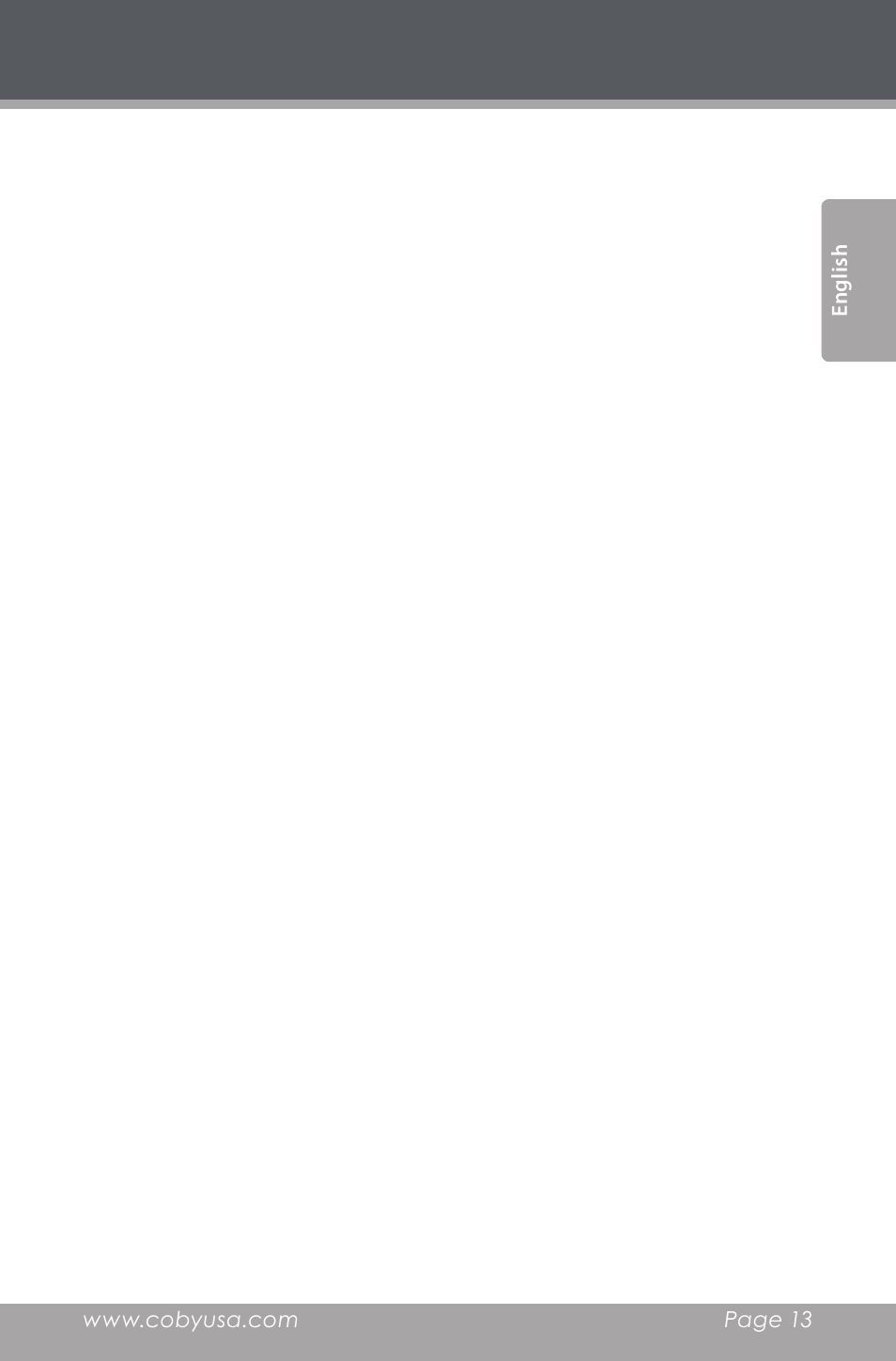 COBY electronic CSMP80 User Manual | Page 13 / 40