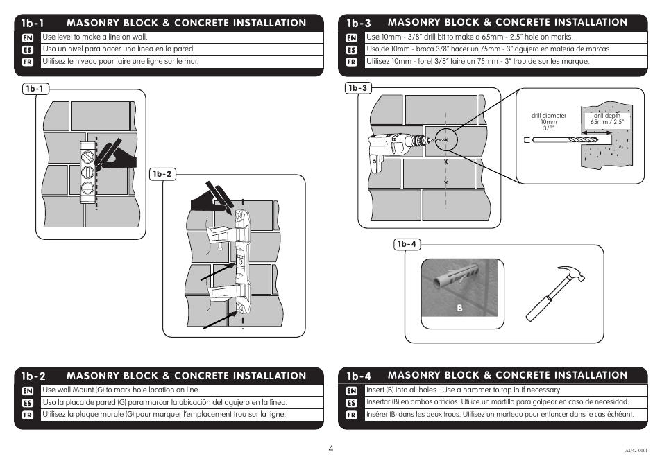 1b-1, 1b-2, 1b-3 | 1b-4 | Crimson AU42 User Manual | Page 4 / 8