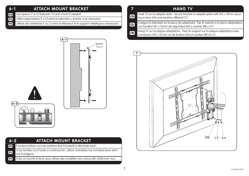 Crimson AU65WP20 User Manual | Page 7 / 9