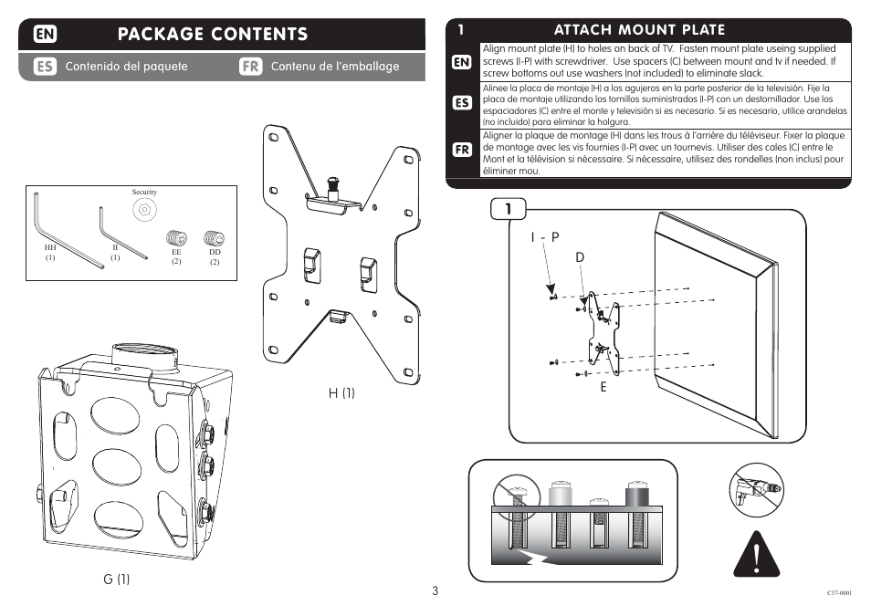 Package contents | Crimson C37 User Manual | Page 3 / 5