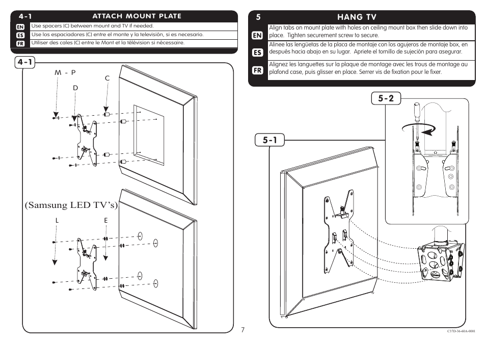 Samsung led tv’s) | Crimson C37D-36A User Manual | Page 7 / 8