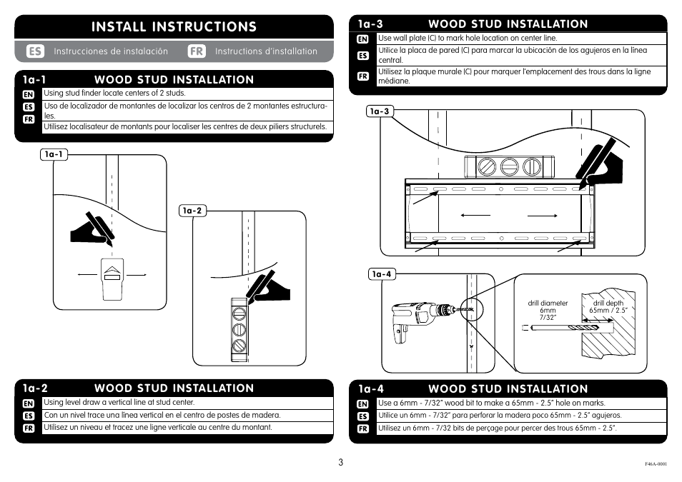 Install instructions | Crimson F46A User Manual | Page 3 / 9