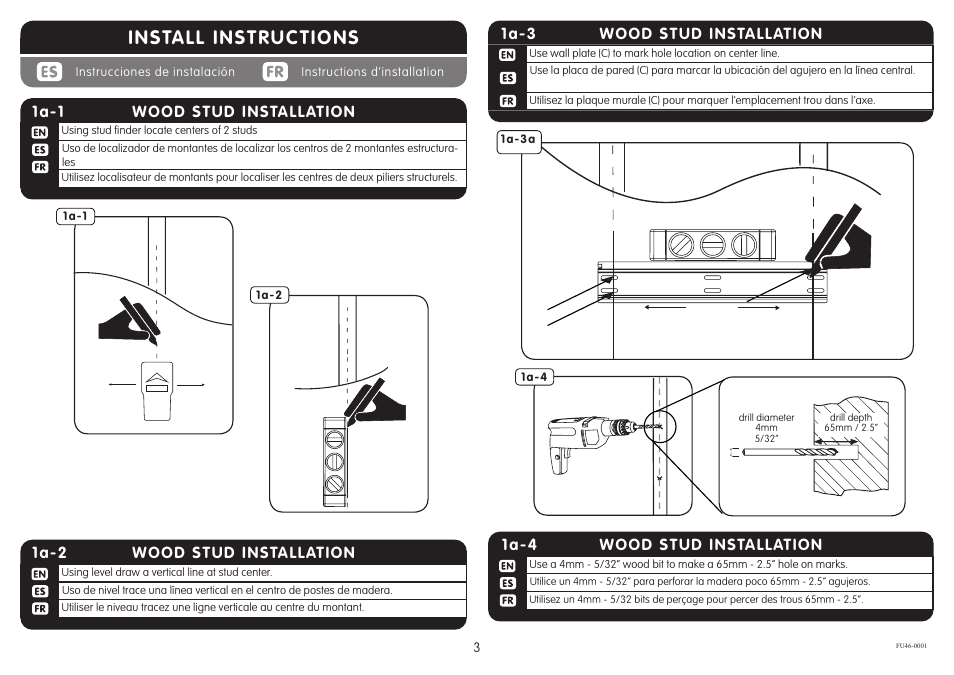 Install instructions | Crimson FU46 User Manual | Page 3 / 8