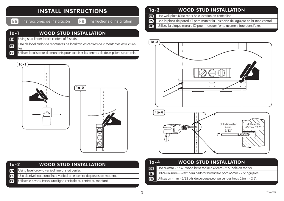 Install instructions | Crimson TU46 User Manual | Page 3 / 8