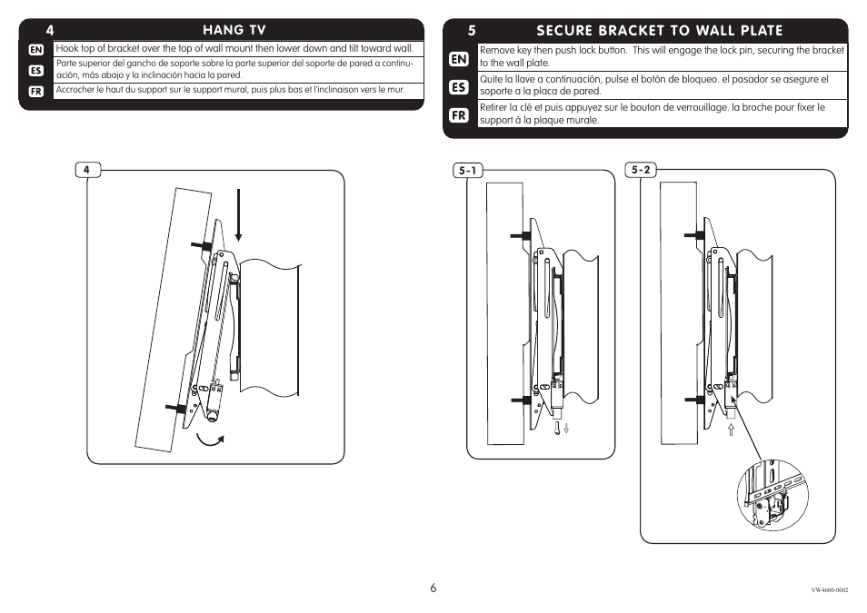 5secure bracket to wall plate | Crimson VW4600 - VW4600G2 User Manual | Page 6 / 12