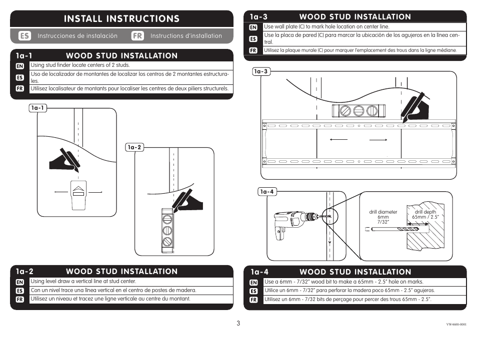 Install instructions | Crimson VW4600 - VW4600G2 User Manual | Page 3 / 12