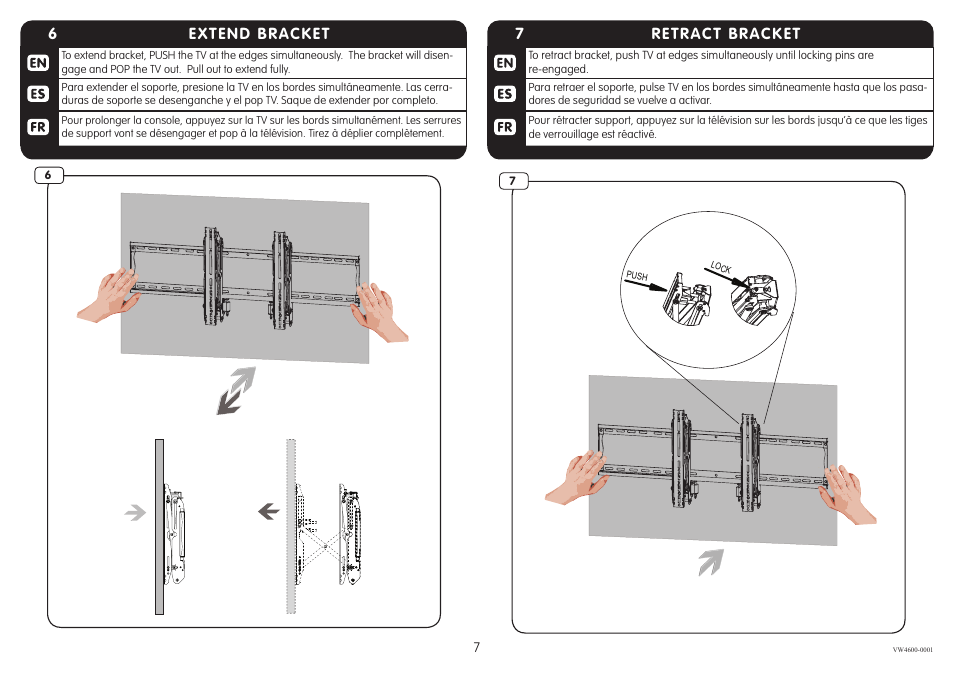 6extend bracket, 7retract bracket | Crimson VW4600 - VW4600G2 User Manual | Page 7 / 12