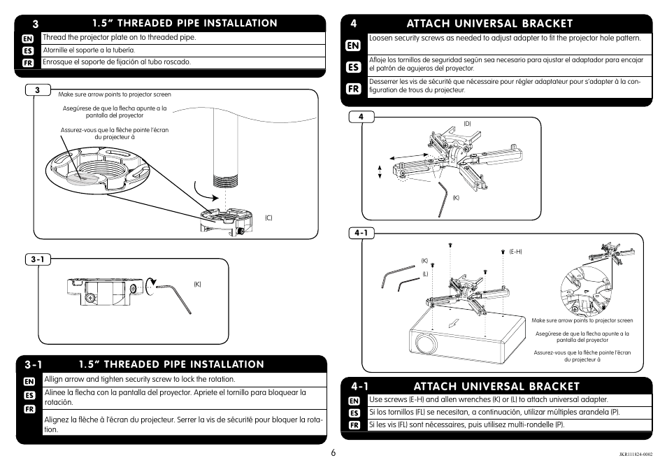 4attach universal bracket, Attach universal bracket 4-1 | Crimson JKR User Manual | Page 6 / 8