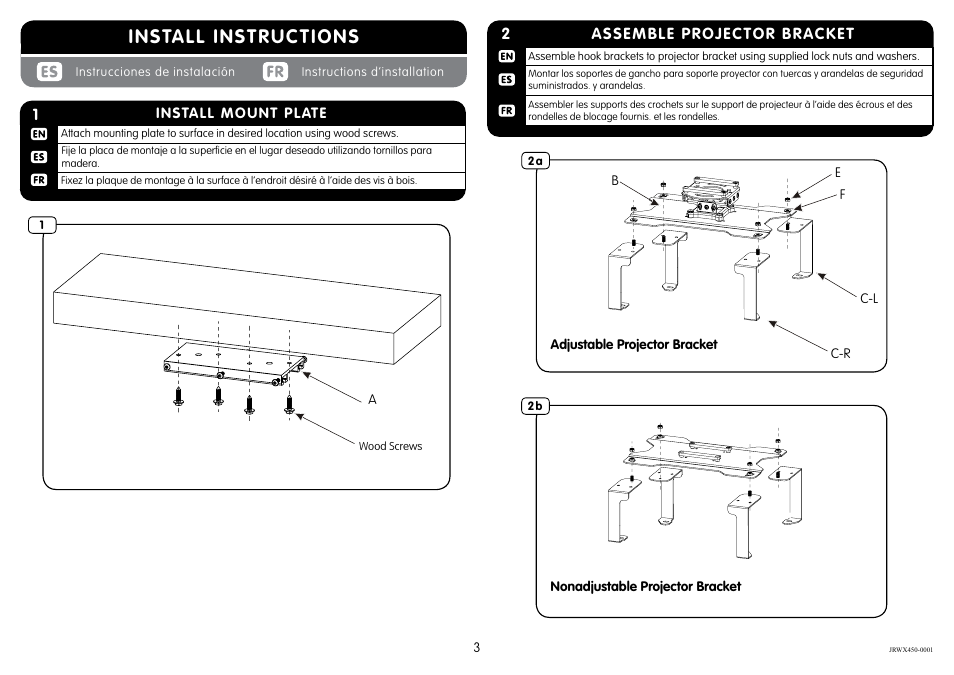 Install instructions | Crimson JRWX450 User Manual | Page 3 / 6