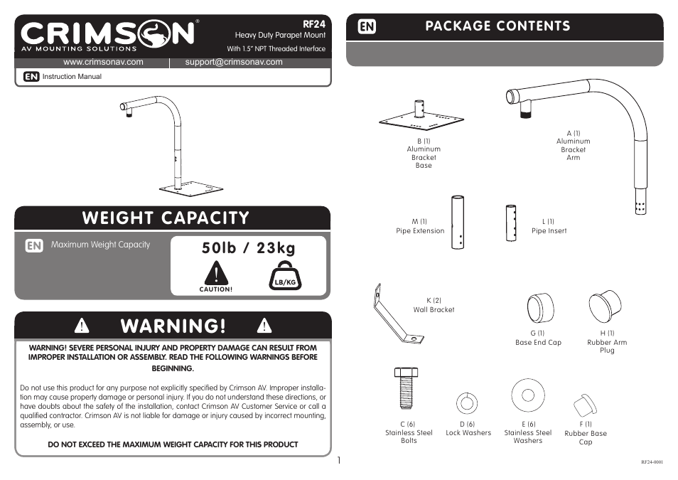 Crimson RF24 User Manual | 5 pages